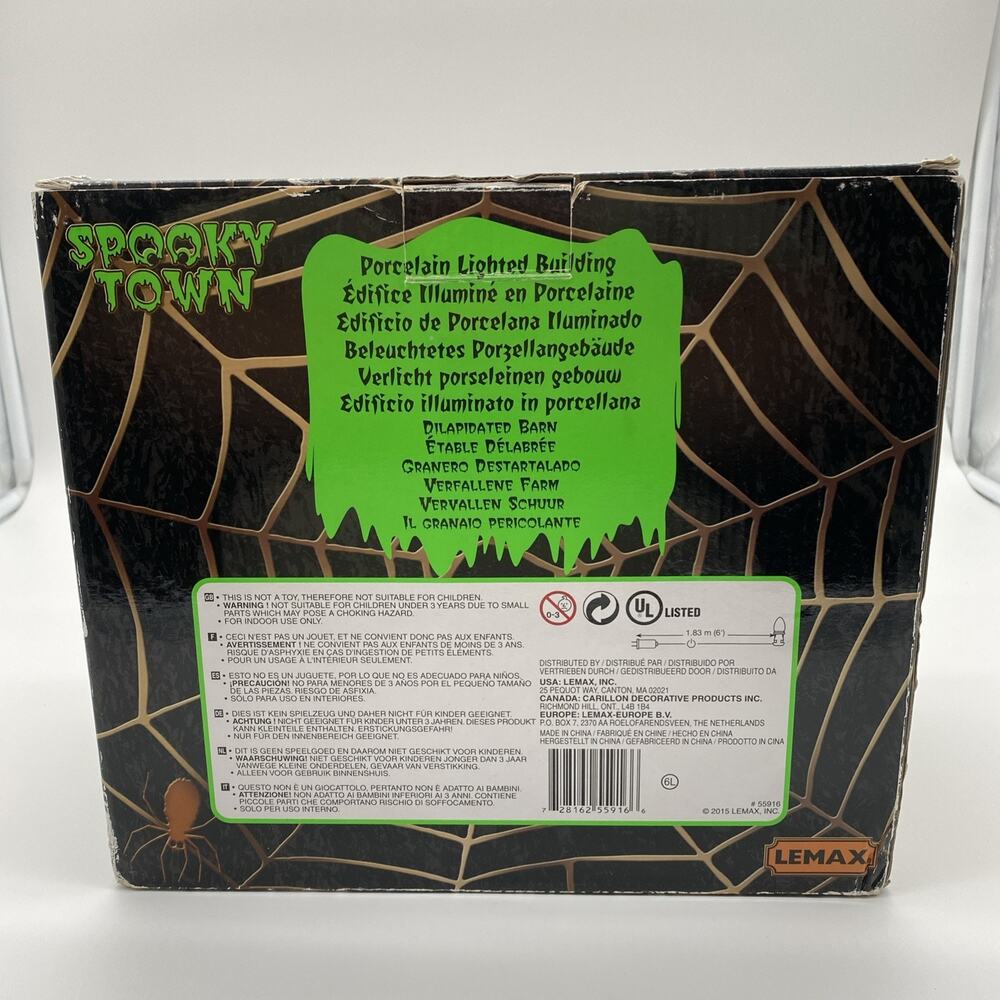 2015 Lemax Halloween Village Spooky Town Dilapidated Barn # 55916 - Picture 3 of 16